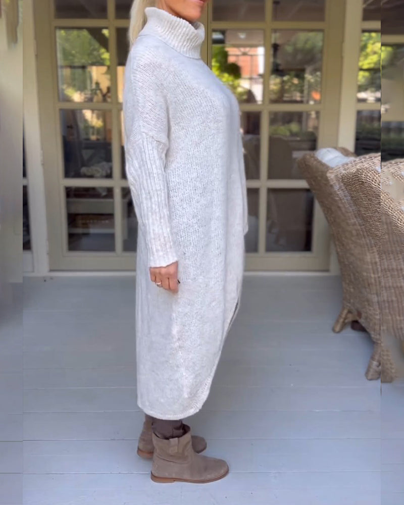 Trui met hoge hals en lange mouwen