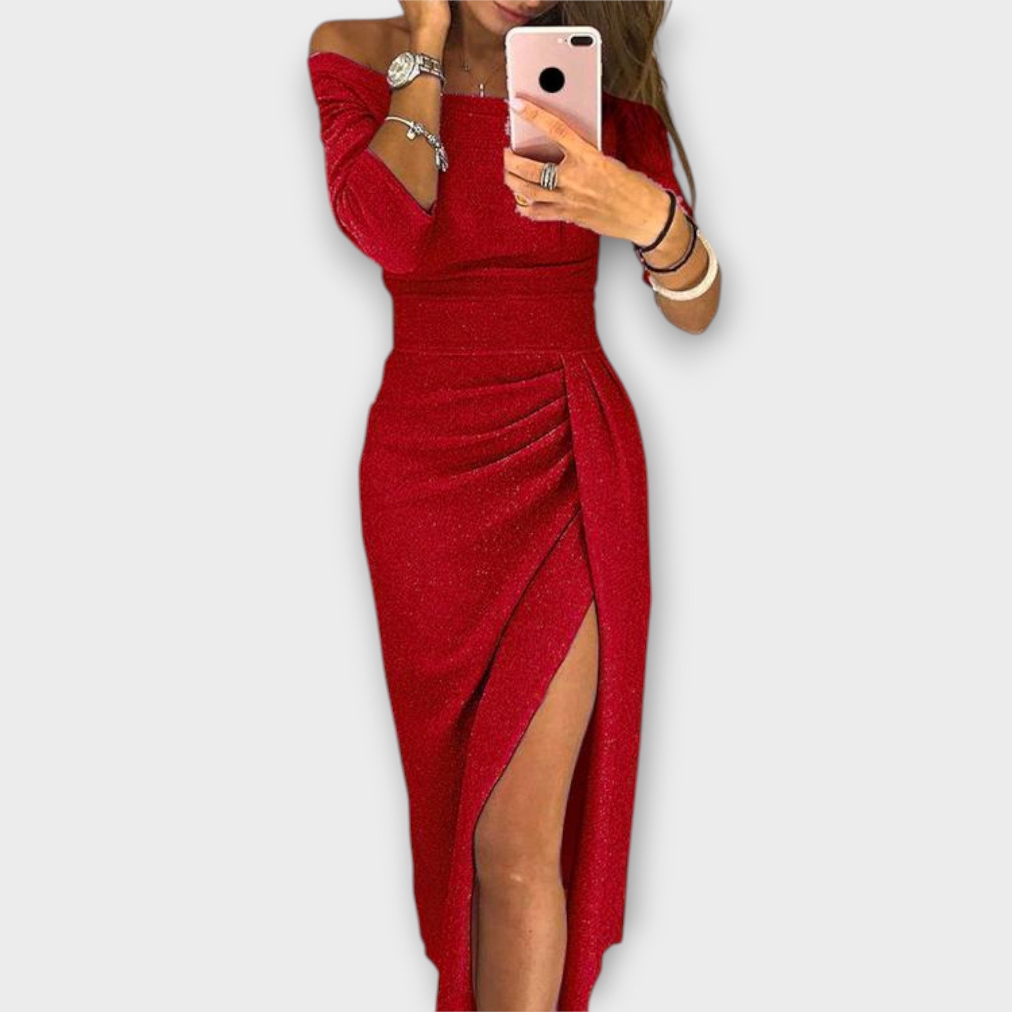 Lena - Elegante Off-Shoulder Jurk