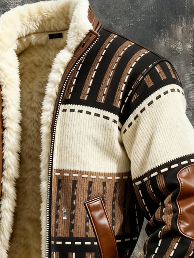 MATHIS - RETRO LEREN JAS VOOR HEREN