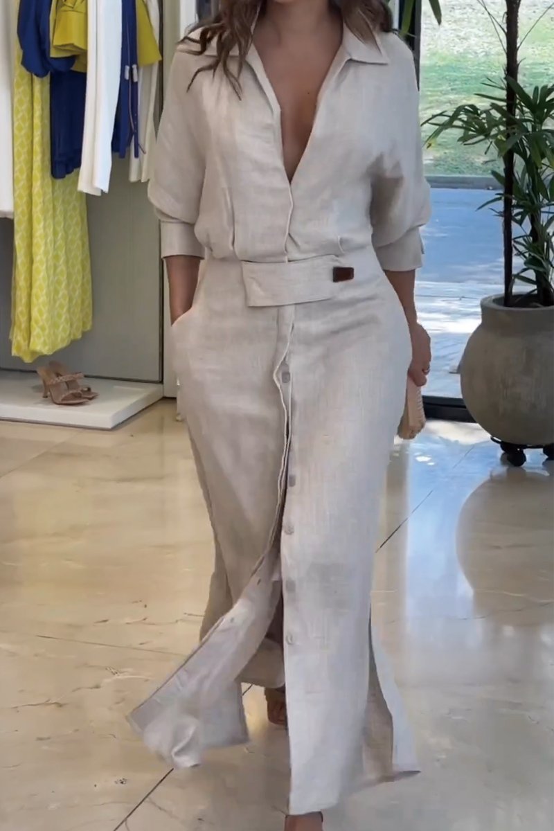 Valéria | Maxi-jurk met V-hals