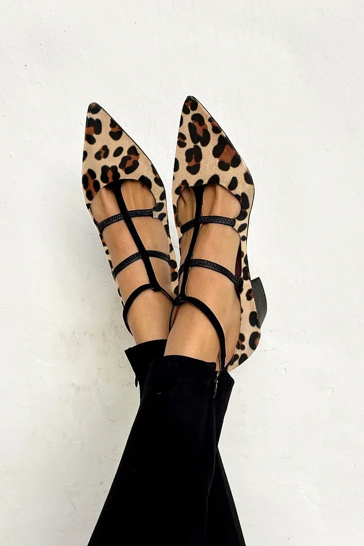 Animal Print Ballerina's met Bandjes