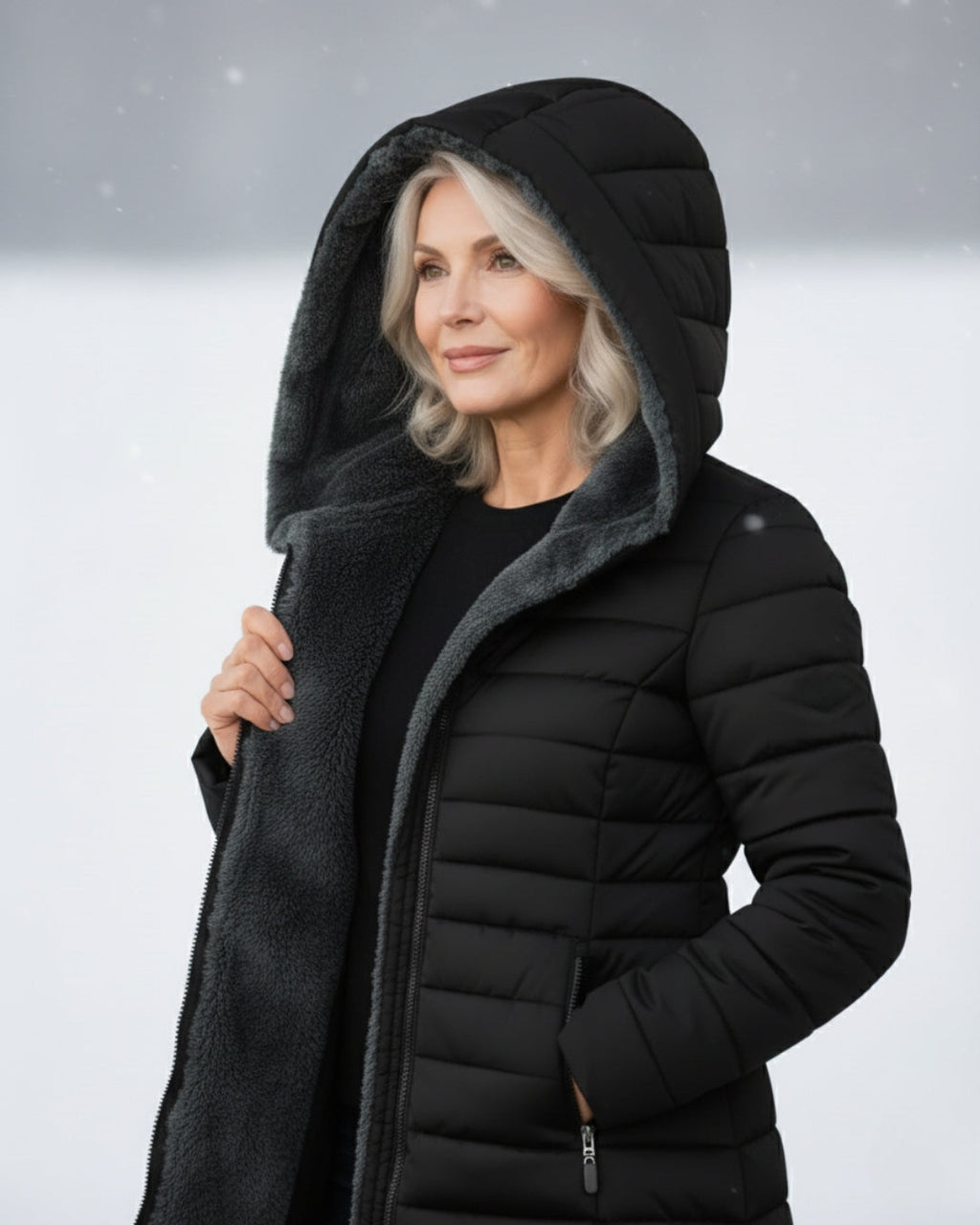 Clair | Gevoerde Pufferjas met Fleece
