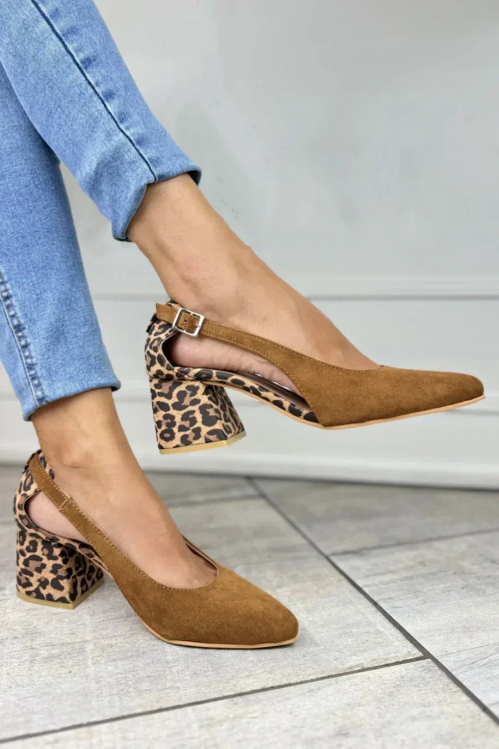 Luipaardprint Slingback Pumps