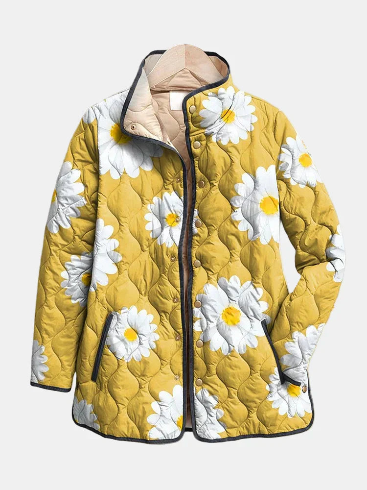Gewatteerde Jas met Madeliefjespatroon