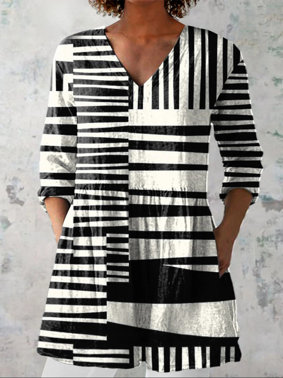 Capri | Lange V-hals blouse