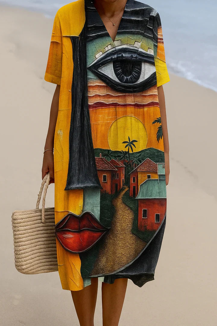 ELARA™ | KUNSTGEÏNSPIREERDE JURK