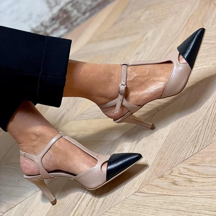 Bicolor Lage Schoen met Bandje