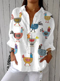 Ingrid – Speelse Kip Blouse