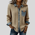 Sanne - Patchwork Denim Blouse