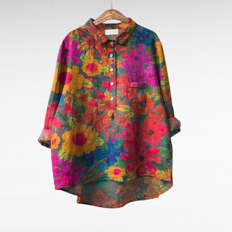 Émilie | Elegante Linnen Zomerblouse