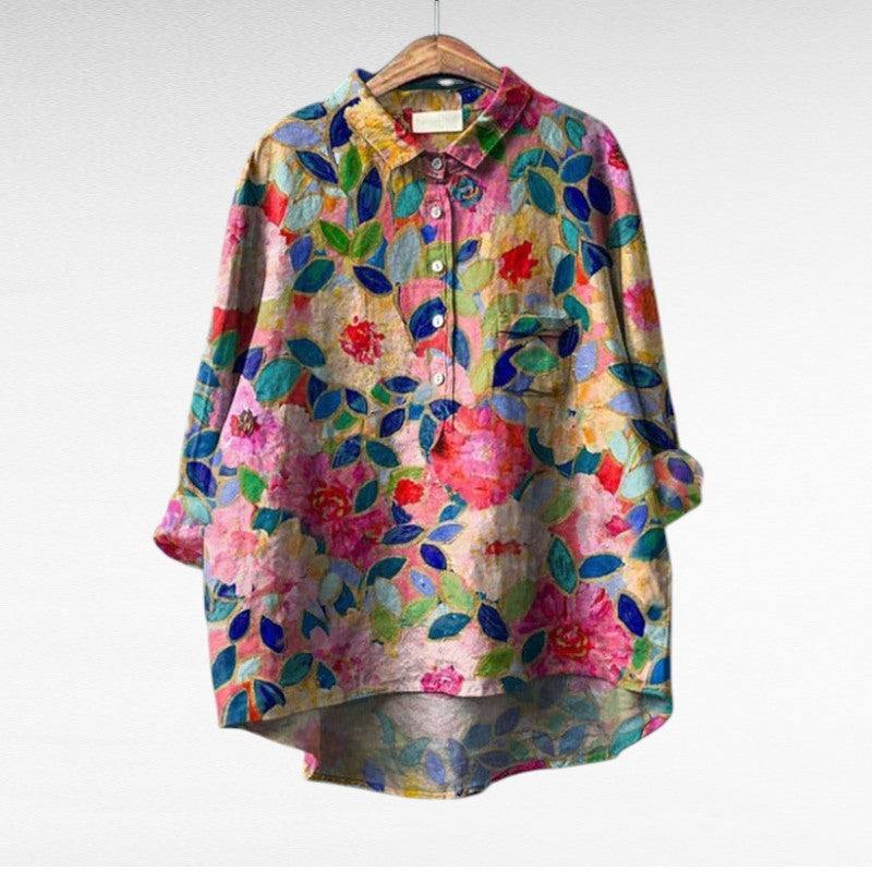 Claire | Elegante Linnen Zomerblouse