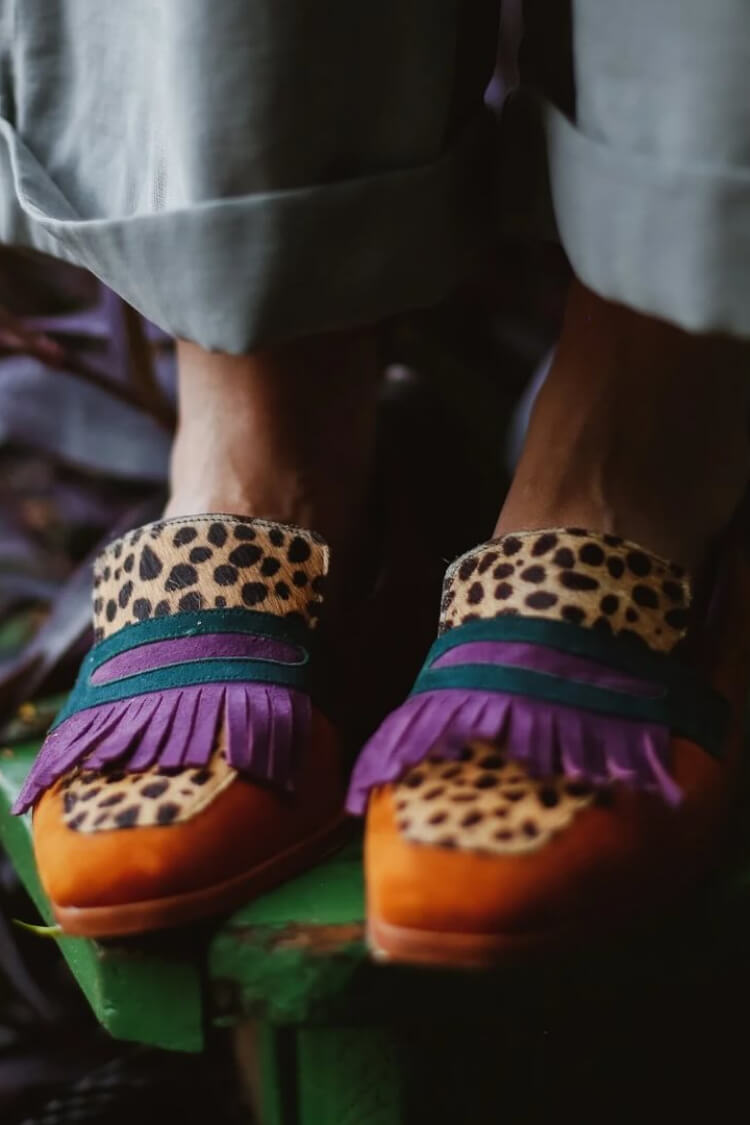 Loafer met Franjes en Dierenprint