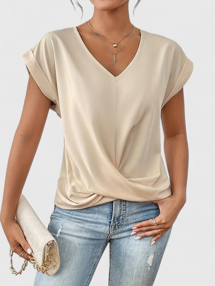 Frances - Comfortabele V-Nek Top