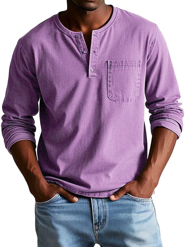 Finn - Vintage Casual Shirt (Paars)