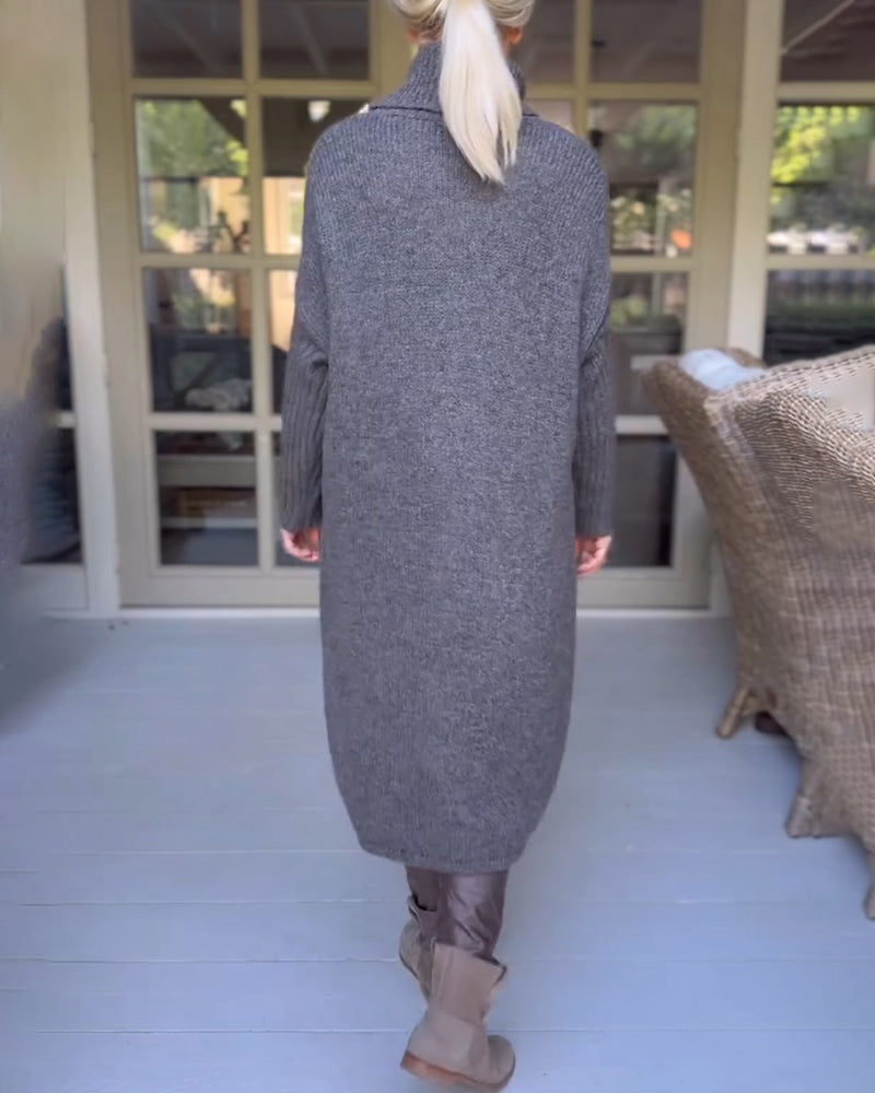 Trui met hoge hals en lange mouwen