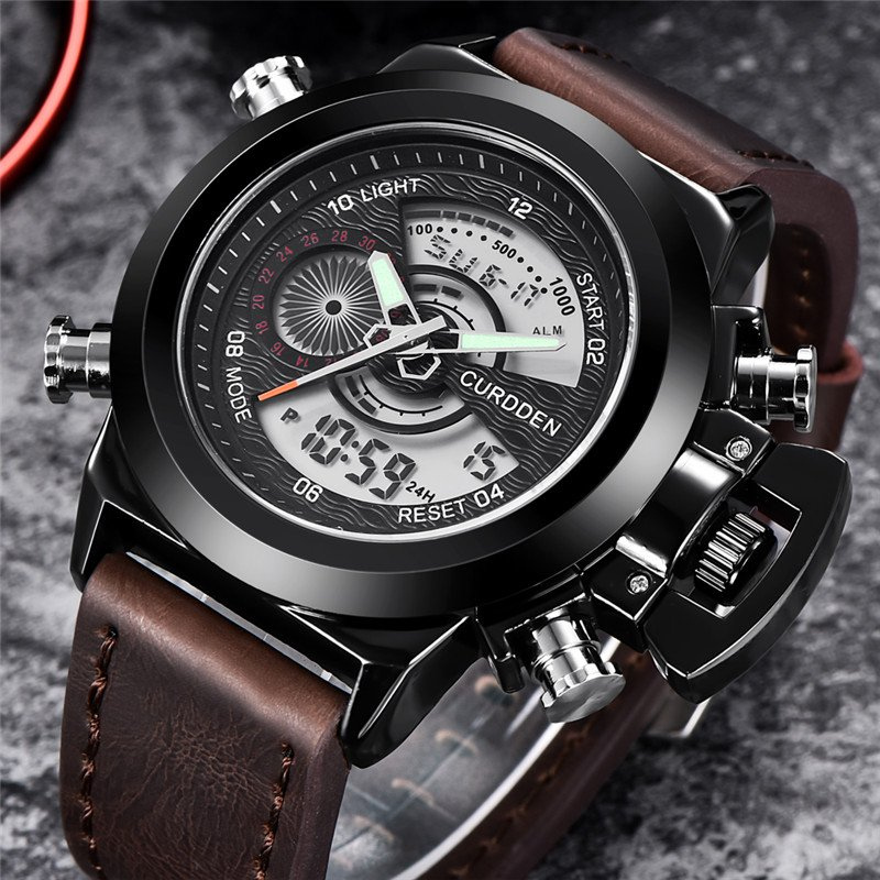Mode Chronograaf Horloge met Dubbele Tijd – Olsen & Olsen