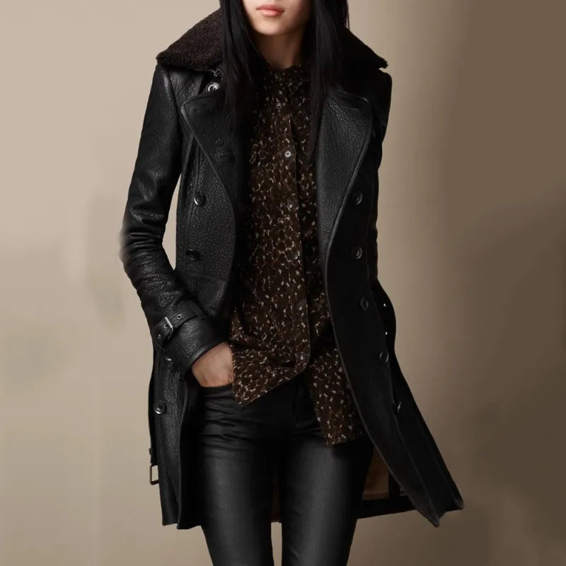 Maud - Elegante Leren Jas