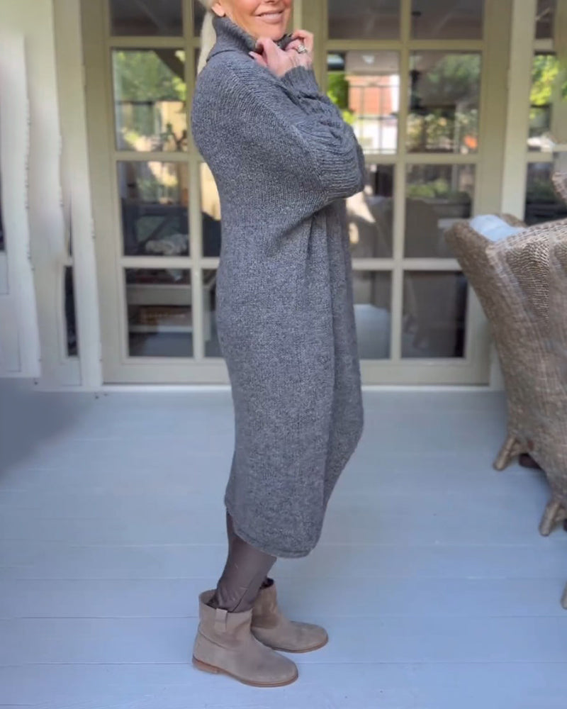 Trui met hoge hals en lange mouwen