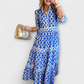 Juliette - Midi-jurk met kettingpatroon