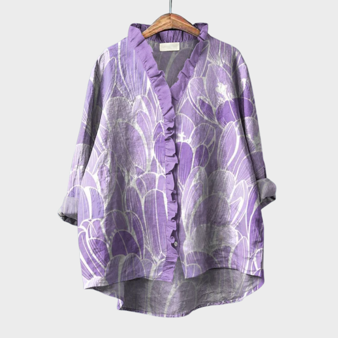 Lara | Elegante Linnen Zomerblouse