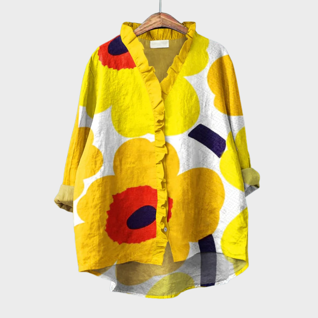 Helena | Elegante Linnen Zomerblouse