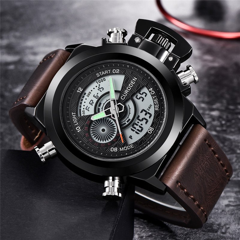 Mode Chronograaf Horloge met Dubbele Tijd – Olsen & Olsen