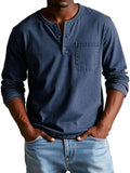 Finn - Vintage Casual Shirt (Marineblauw)