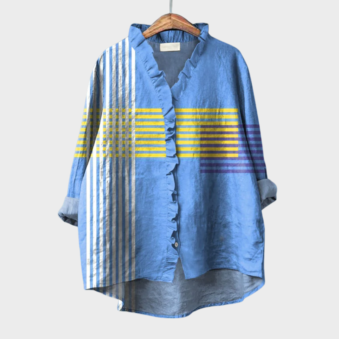 Tina | Elegante Linnen Zomerblouse
