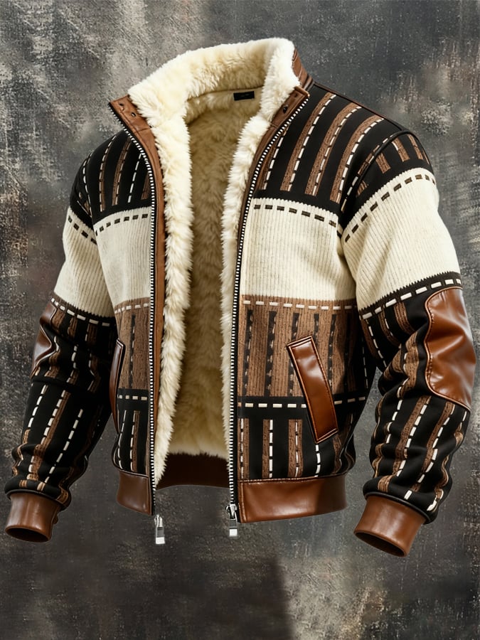 MATHIS - RETRO LEREN JAS VOOR HEREN