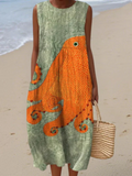 Tess Oceanic Midi Jurk
