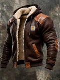 Frey | Winterblouson met verfijnde leerdetails