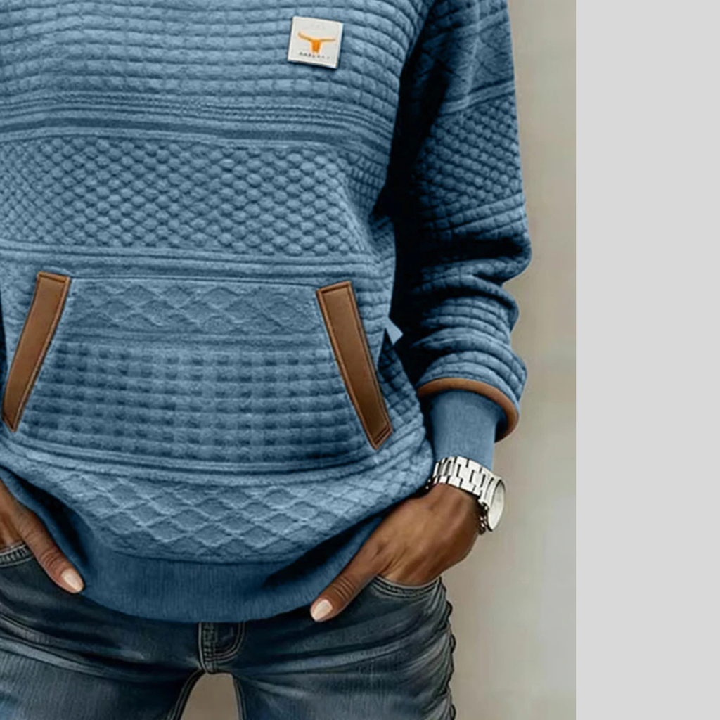 Lynn - Colorblock Hoodie met Ronde Hals