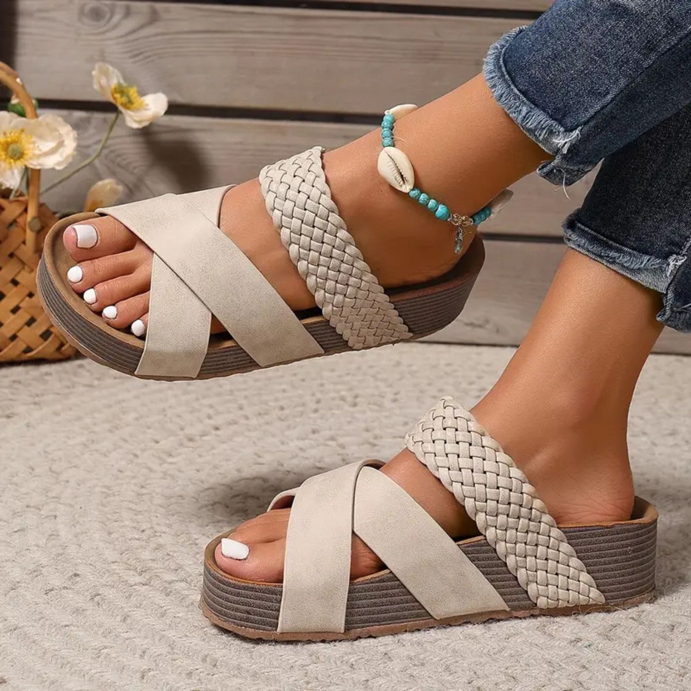 Fleur – Leren Sandalen met Ondersteunende Pasvorm