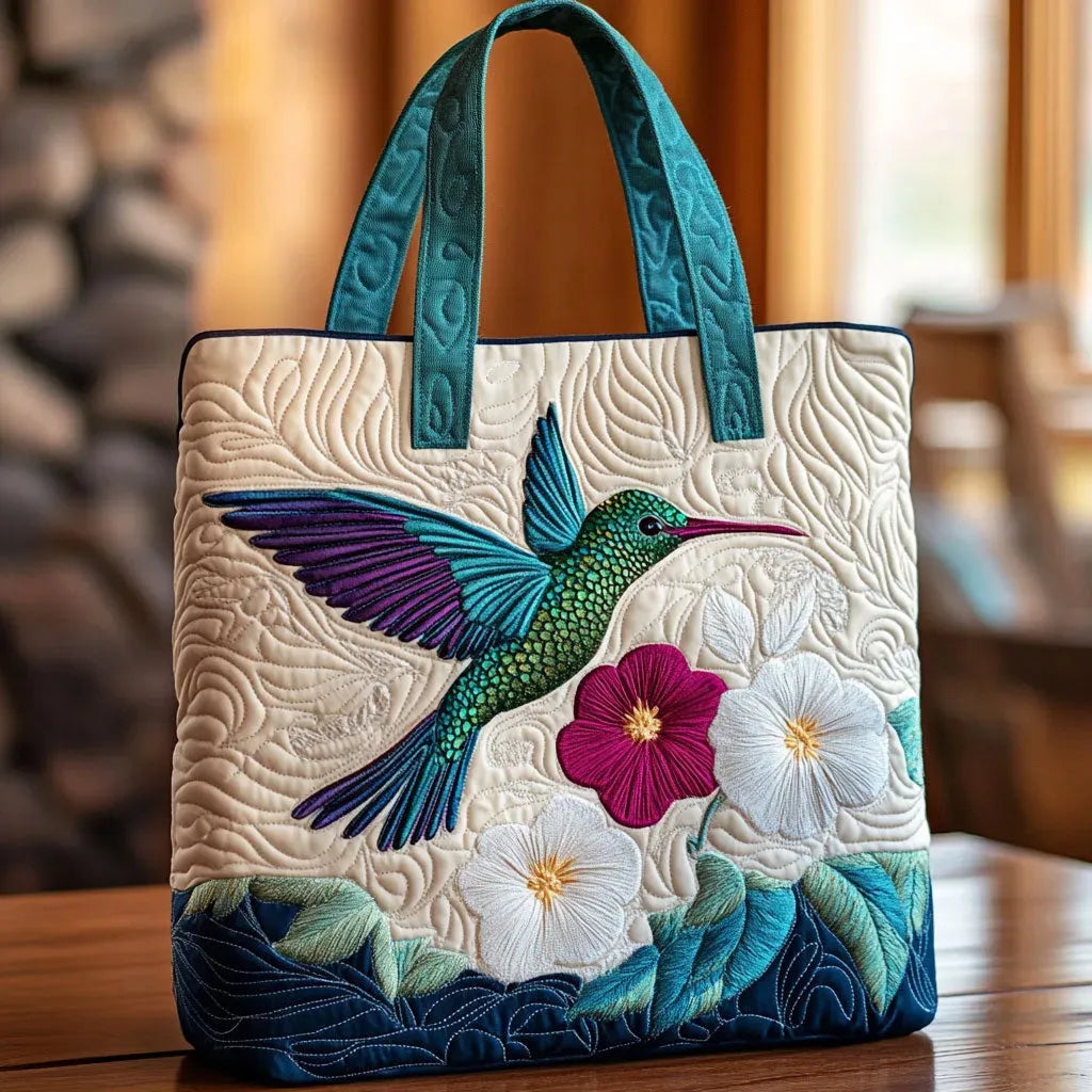 Gewatteerde Tas Witte Bloem