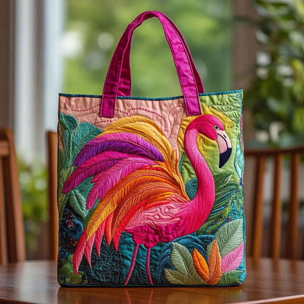Gewatteerde Tas Regenboog Flamingo