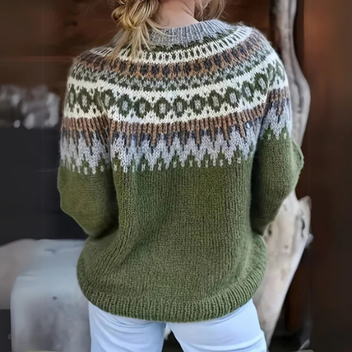 Maud – Warme trui met winterpatroon