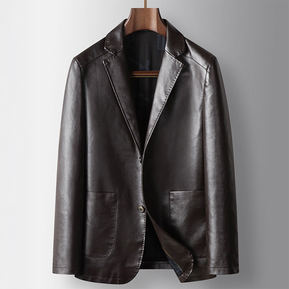 Venson | De Executive Leather Blazer