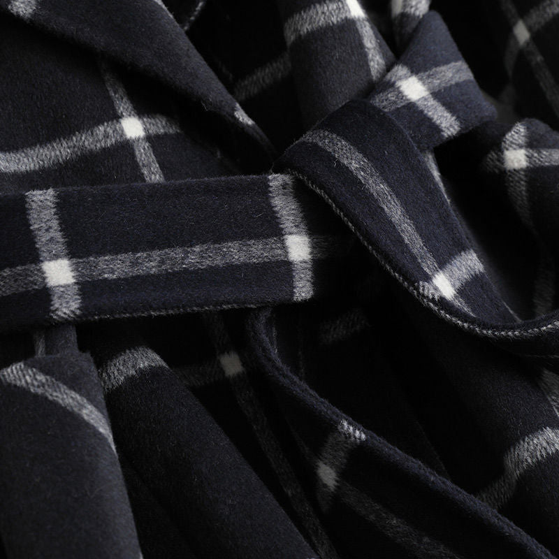 Valeria | Elegante Geruite Wollen Jas