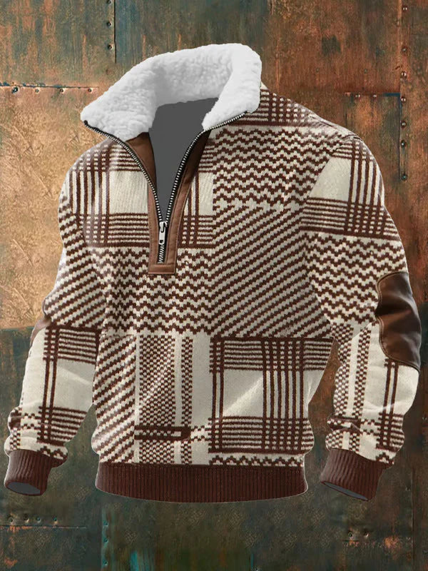 Lucas – Gebreide Quarter-Zip Trui met Gevoerde Kraag
