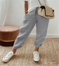 Sofie – Ademende Linnen Pantalon, Casual en Stijlvol (Lichtgrijs)