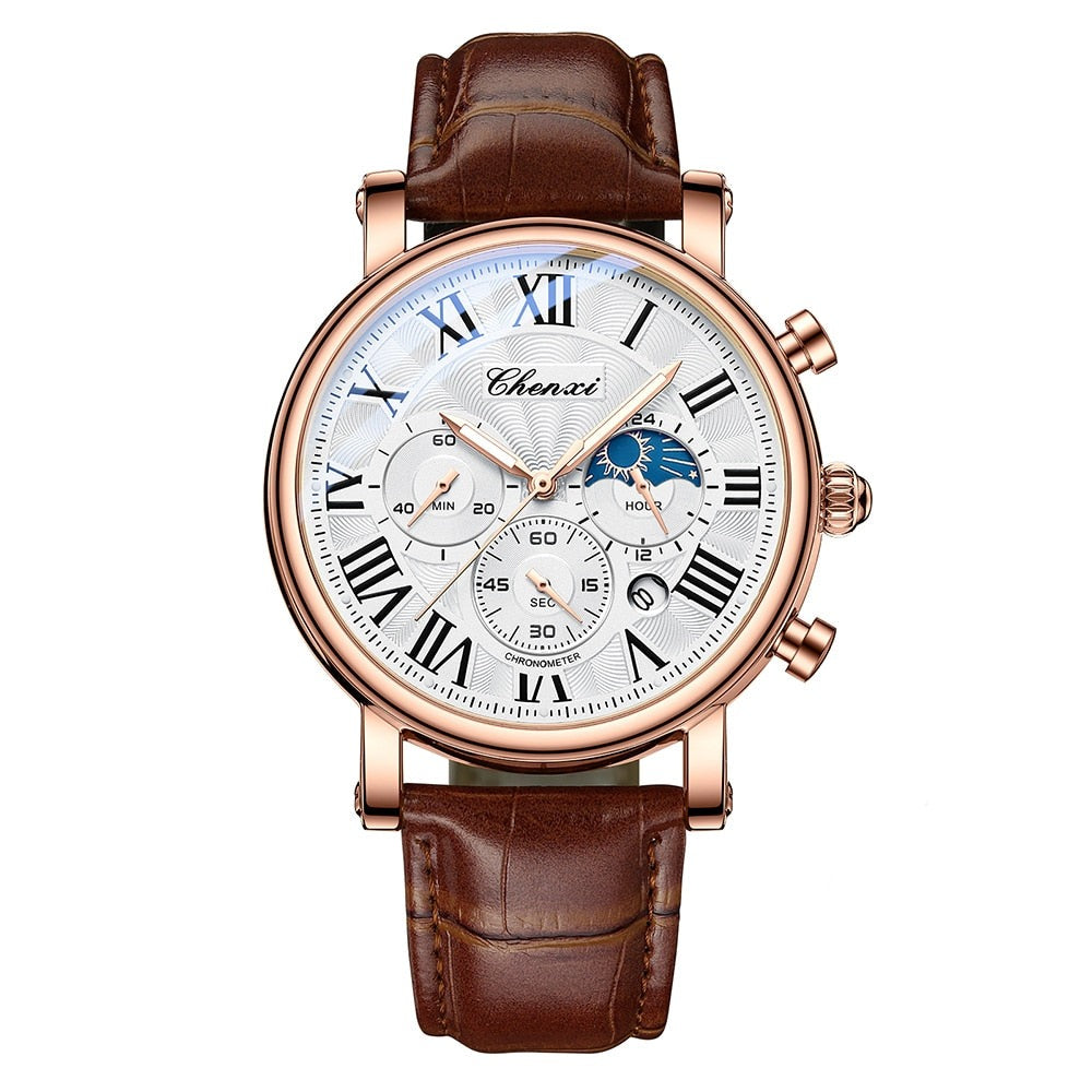 Luxe Leren Polshorloge – Olsen & Olsen