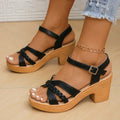 Geweven Hak Sandalen