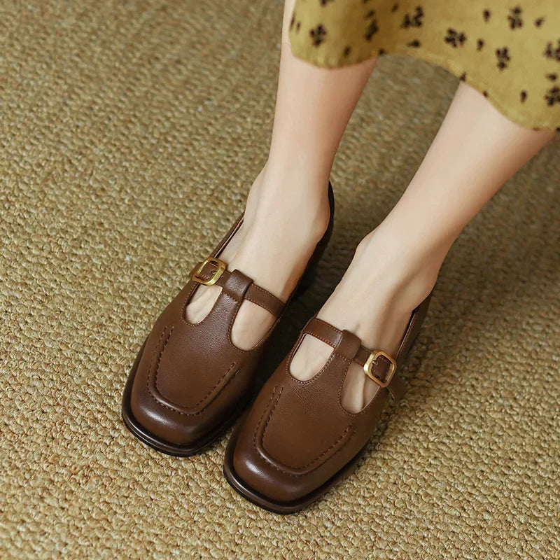 Ysolenne - T-Bandschoenen met Vintage Elegantie