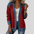 Amber - Dames Cardigan met Sierflap