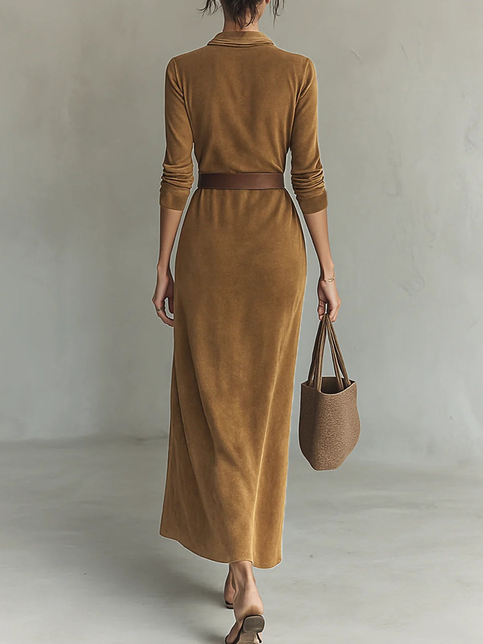 Aurelia | Suède jurk met riem