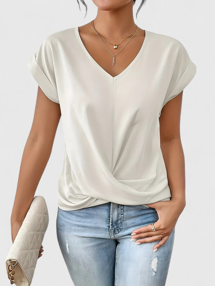 Frances - Comfortabele V-Nek Top