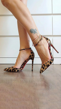 Animal Print Schoenen met Rode Details