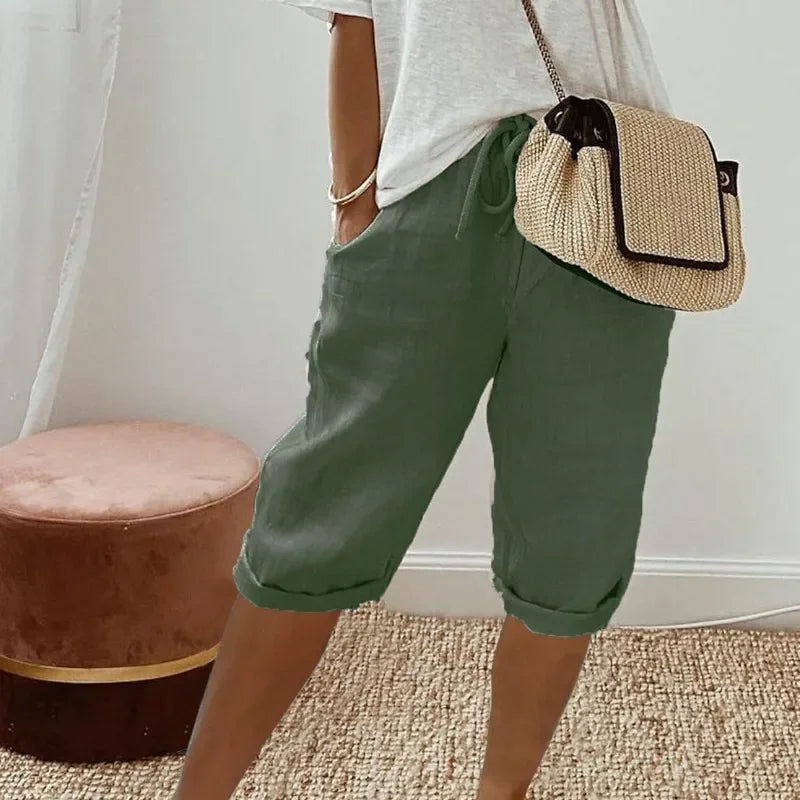 Ilse – Ademende Linnen Short, Casual en Stijlvol
