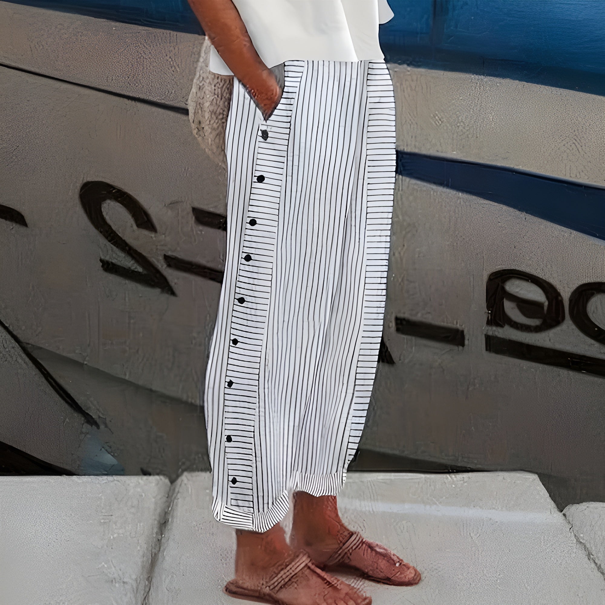 Sandrine - Ademende Linnen Broek, Casual en Stijlvol