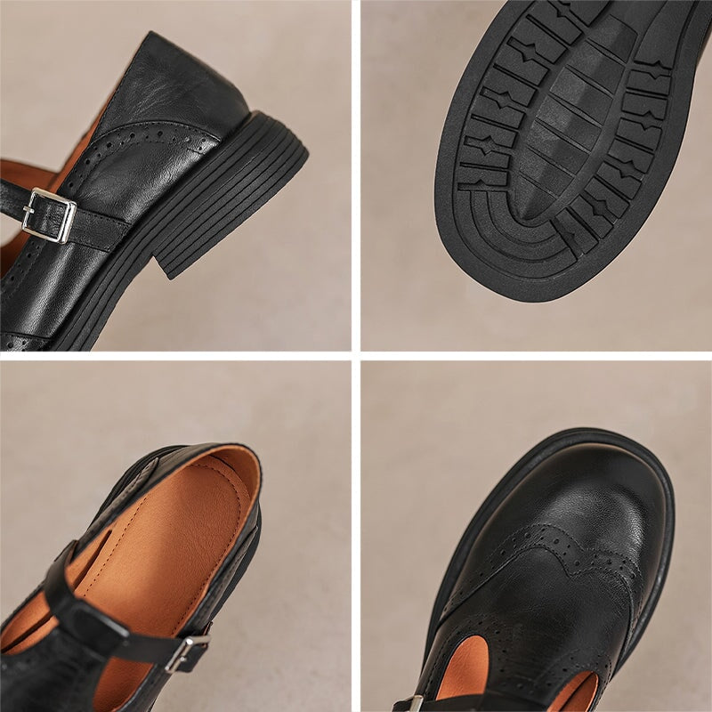 Marie - Elegante Leren Mary Janes